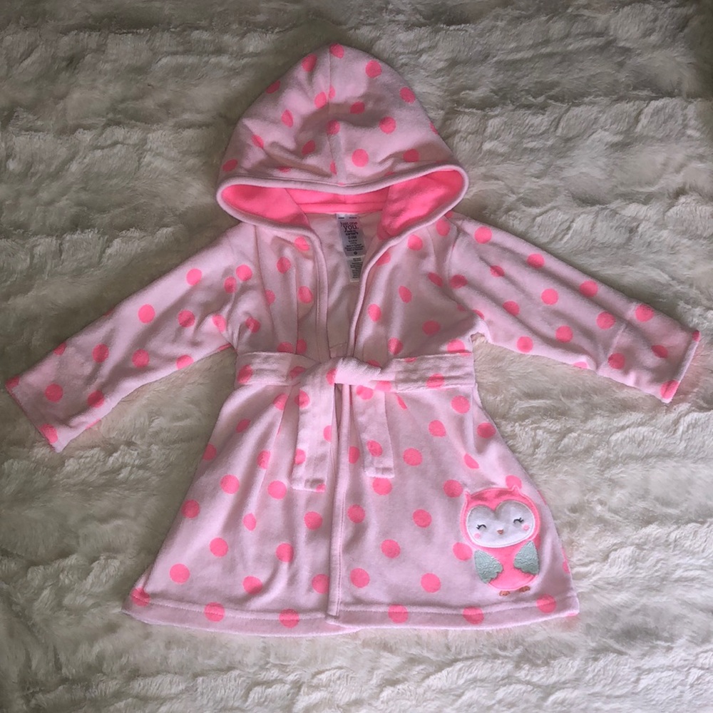 NEW Terry Cloth Owl Bathrobe. 6/9 mo.